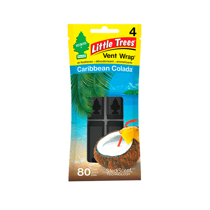 Aromatizador Vent Wrap Caribbean Colada - LITTLE TREES