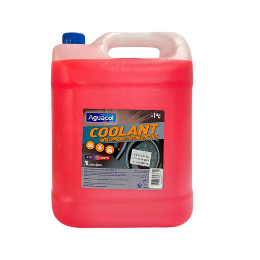 Refrigerante Anticongelante Anticorrosivo - Anti Incrustante -1°C Líquido Rojo 10L - AGUACOL
