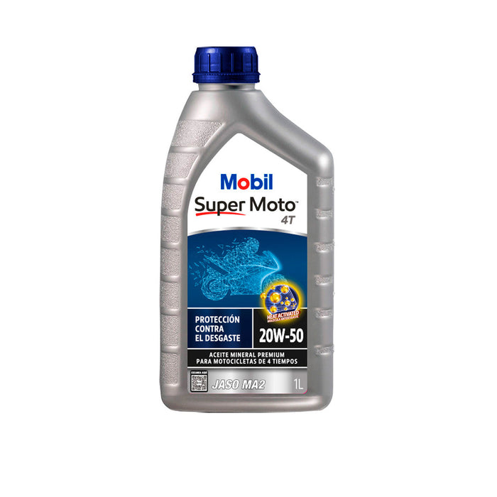 Aceite Motor Super™ Moto 4T 20W-50 1LT Mobil - MOBIL