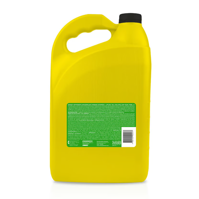 Refrigerante Anticongelante Coolant Verde 33% -18°C / 126°C - SIMONIZ